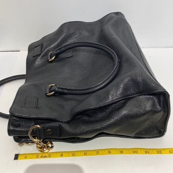 Michael Kors Hamilton Womens Black Chain Strap Leather Tote Bag Size Large - Picture 11 of 11